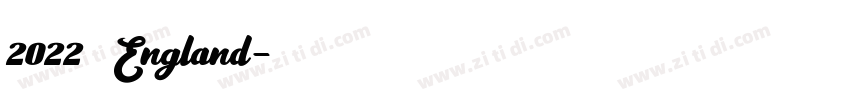 2022 英格兰 England字体转换